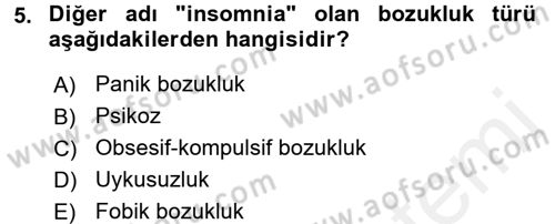 Bakım Elemanı Yetiştirme Ve Geliştirme 3 Dersi 2017 - 2018 Yılı 3 Ders Sınavı 5. Soru