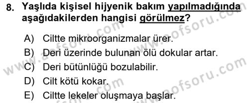 Bakım Elemanı Yetiştirme Ve Geliştirme 3 Dersi 2017 - 2018 Yılı 3 Ders Sınavı 8. Soru