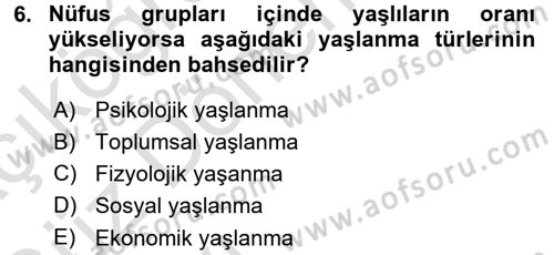 Bakım Elemanı Yetiştirme Ve Geliştirme 3 Dersi 2017 - 2018 Yılı (Vize) Ara Sınavı 6. Soru