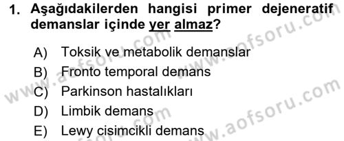 Bakım Elemanı Yetiştirme Ve Geliştirme 3 Dersi 2017 - 2018 Yılı (Final) Dönem Sonu Sınavı 1. Soru