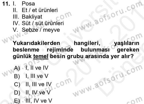 Bakım Elemanı Yetiştirme Ve Geliştirme 3 Dersi 2017 - 2018 Yılı (Final) Dönem Sonu Sınavı 11. Soru