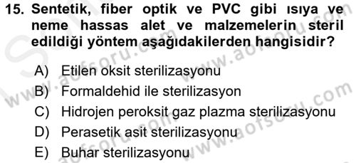 Bakım Elemanı Yetiştirme Ve Geliştirme 3 Dersi 2017 - 2018 Yılı (Final) Dönem Sonu Sınavı 15. Soru