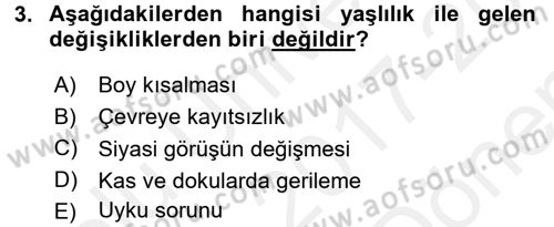 Bakım Elemanı Yetiştirme Ve Geliştirme 3 Dersi 2017 - 2018 Yılı (Final) Dönem Sonu Sınavı 3. Soru