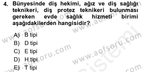 Evde Yaşlı Bakım Hizmetleri Dersi 2017 - 2018 Yılı (Final) Dönem Sonu Sınav Soruları 4. Soru