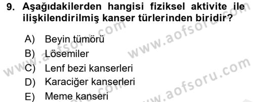 Evde Yaşlı Bakım Hizmetleri Dersi 2017 - 2018 Yılı (Final) Dönem Sonu Sınav Soruları 9. Soru