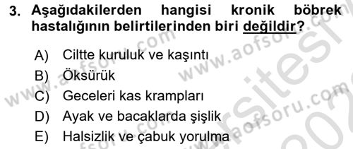 Evde Yaşlı Bakım Hizmetleri Dersi 2021 - 2022 Yılı (Vize) Ara Sınav Soruları 3. Soru