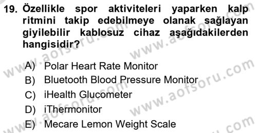 Evde Yaşlı Bakım Hizmetleri Dersi 2021 - 2022 Yılı Yaz Okulu Sınav Soruları 19. Soru