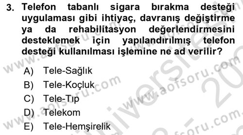 Evde Yaşlı Bakım Hizmetleri Dersi 2023 - 2024 Yılı (Final) Dönem Sonu Sınav Soruları 3. Soru