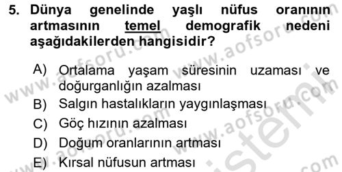 Yaşlılarda Çatışma Ve Stres Yönetimi 1 Dersi 2025 - 2026 Yılı (Vize) Ara Sınav Soruları 5. Soru
