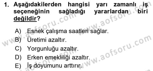 Yaşlılarda Davranış Sorunları Ve Uyum Dersi Ara Sınavı Deneme Sınav Soruları 1. Soru