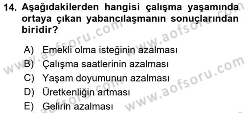 Yaşlılarda Davranış Sorunları Ve Uyum Dersi Ara Sınavı Deneme Sınav Soruları 14. Soru