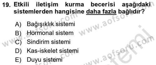Yaşlılarda Davranış Sorunları Ve Uyum Dersi Ara Sınavı Deneme Sınav Soruları 19. Soru