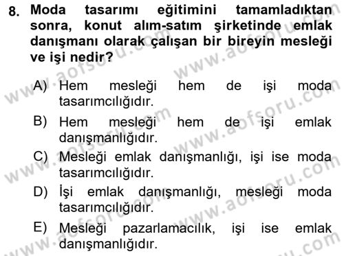 Yaşlılarda Davranış Sorunları Ve Uyum Dersi Ara Sınavı Deneme Sınav Soruları 8. Soru