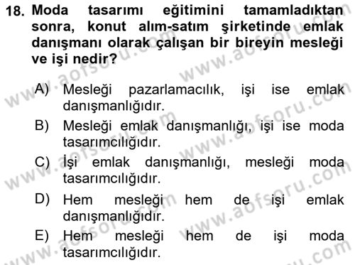 Yaşlılarda Davranış Sorunları Ve Uyum Dersi 2021 - 2022 Yılı Yaz Okulu Sınav Soruları 18. Soru