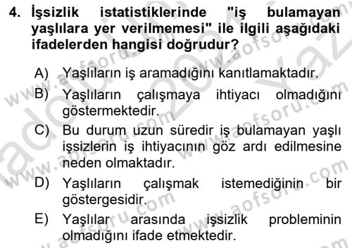 Yaşlılarda Davranış Sorunları Ve Uyum Dersi 2021 - 2022 Yılı Yaz Okulu Sınav Soruları 4. Soru