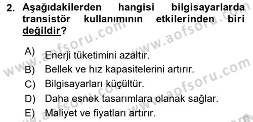 Bilişim Teknolojileri Dersi 2020 - 2021 Yılı Yaz Okulu Sınav Soruları 2. Soru