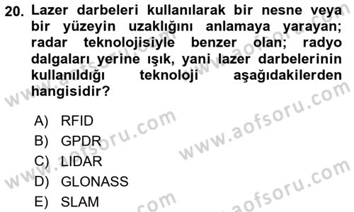 Bilişim Teknolojileri Dersi 2021 - 2022 Yılı (Final) Dönem Sonu Sınav Soruları 20. Soru
