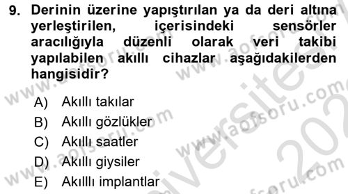 Bilişim Teknolojileri Dersi 2021 - 2022 Yılı (Final) Dönem Sonu Sınav Soruları 9. Soru