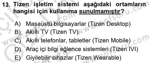 Bilişim Teknolojileri Dersi 2022 - 2023 Yılı (Vize) Ara Sınavı 13. Soru