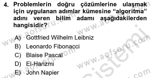 Bilişim Teknolojileri Dersi 2022 - 2023 Yılı (Vize) Ara Sınavı 4. Soru