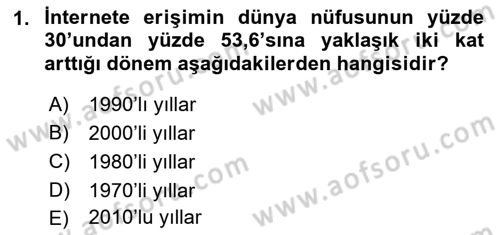 Bilişim Teknolojileri Dersi 2022 - 2023 Yılı (Final) Dönem Sonu Sınav Soruları 1. Soru