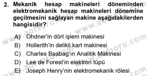 Bilişim Teknolojileri Dersi 2022 - 2023 Yılı (Final) Dönem Sonu Sınav Soruları 2. Soru