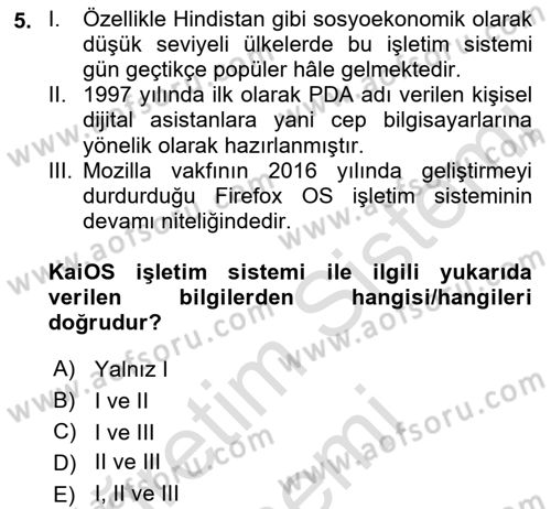 Bilişim Teknolojileri Dersi 2022 - 2023 Yılı (Final) Dönem Sonu Sınav Soruları 5. Soru