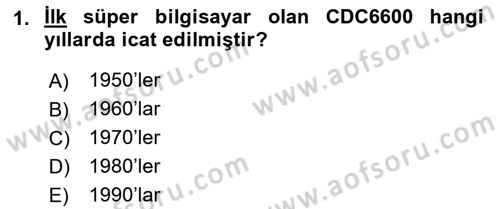 Bilişim Teknolojileri Dersi 2022 - 2023 Yılı Yaz Okulu Sınav Soruları 1. Soru