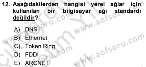 Bilişim Teknolojileri Dersi 2022 - 2023 Yılı Yaz Okulu Sınav Soruları 12. Soru