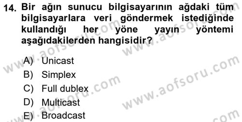 Bilişim Teknolojileri Dersi 2022 - 2023 Yılı Yaz Okulu Sınav Soruları 14. Soru