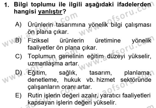 Bilişim Teknolojileri Dersi 2023 - 2024 Yılı (Final) Dönem Sonu Sınav Soruları 1. Soru