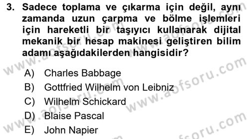 Bilişim Teknolojileri Dersi 2023 - 2024 Yılı (Final) Dönem Sonu Sınav Soruları 3. Soru