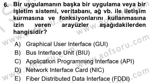 Bilişim Teknolojileri Dersi 2023 - 2024 Yılı (Final) Dönem Sonu Sınav Soruları 6. Soru