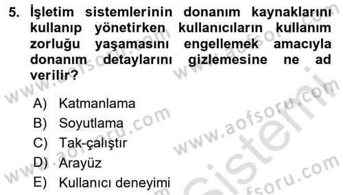 Bilişim Teknolojileri Dersi 2024 - 2025 Yılı (Final) Dönem Sonu Sınav Soruları 5. Soru