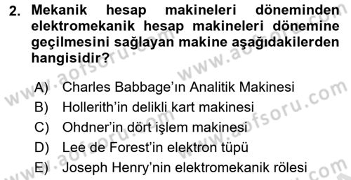Bilişim Teknolojileri Dersi 2024 - 2025 Yılı Yaz Okulu Sınav Soruları 2. Soru