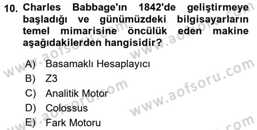 Bilişim Teknolojileri Dersi 2025 - 2026 Yılı (Vize) Ara Sınav Soruları 10. Soru