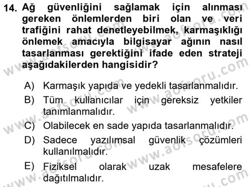 Bilişim Teknolojileri Dersi 2025 - 2026 Yılı (Final) Dönem Sonu Sınav Soruları 14. Soru