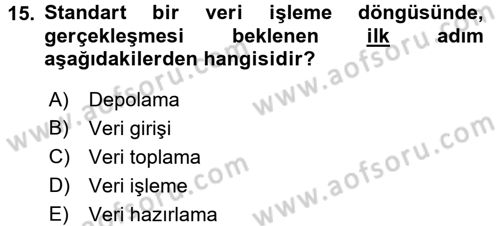 Bilgisayar Ve Programlamaya Giriş Dersi Ara Sınavı Deneme Sınav Soruları 15. Soru