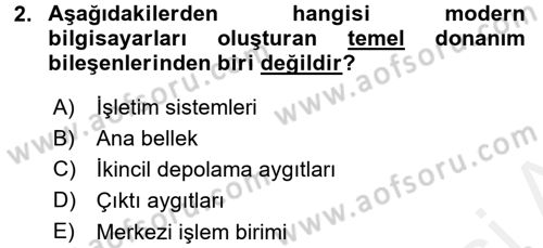Bilgisayar Ve Programlamaya Giriş Dersi 2017 - 2018 Yılı (Final) Dönem Sonu Sınav Soruları 2. Soru