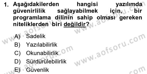 Bilgisayar Ve Programlamaya Giriş Dersi Ara Sınavı Deneme Sınav Soruları 1. Soru