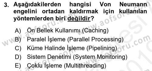 Bilgisayar Ve Programlamaya Giriş Dersi Ara Sınavı Deneme Sınav Soruları 3. Soru