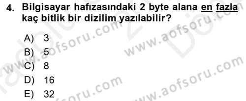 Bilgisayar Ve Programlamaya Giriş Dersi 2018 - 2019 Yılı (Final) Dönem Sonu Sınav Soruları 4. Soru