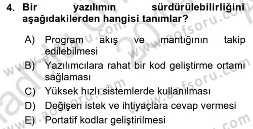 Bilgisayar Ve Programlamaya Giriş Dersi 2019 - 2020 Yılı (Vize) Ara Sınav Soruları 4. Soru