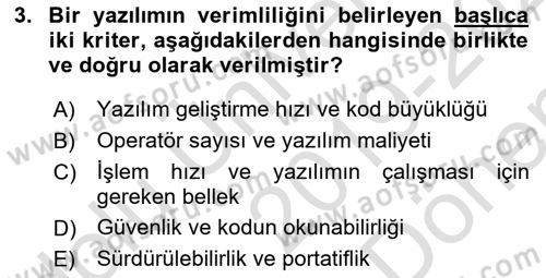 Bilgisayar Ve Programlamaya Giriş Dersi 2019 - 2020 Yılı (Final) Dönem Sonu Sınav Soruları 3. Soru