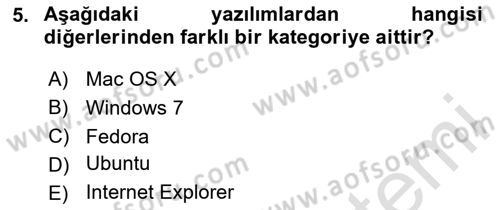 Bilgisayar Ve Programlamaya Giriş Dersi 2020 - 2021 Yılı Yaz Okulu Sınav Soruları 5. Soru