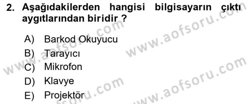 Bilgisayar Ve Programlamaya Giriş Dersi 2021 - 2022 Yılı (Vize) Ara Sınav Soruları 2. Soru