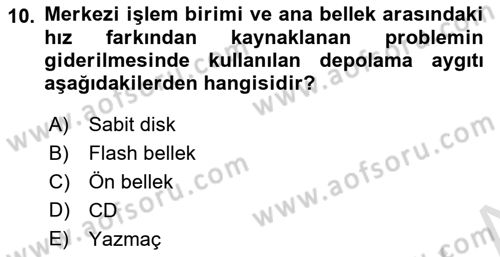 Bilgisayar Ve Programlamaya Giriş Dersi 2022 - 2023 Yılı (Vize) Ara Sınav Soruları 10. Soru