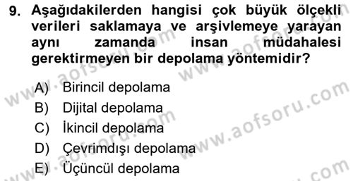 Bilgisayar Ve Programlamaya Giriş Dersi 2022 - 2023 Yılı (Vize) Ara Sınav Soruları 9. Soru