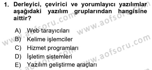 Bilgisayar Ve Programlamaya Giriş Dersi 2022 - 2023 Yılı (Final) Dönem Sonu Sınav Soruları 1. Soru