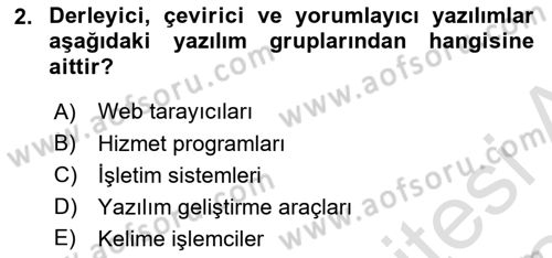 Bilgisayar Ve Programlamaya Giriş Dersi 2023 - 2024 Yılı Yaz Okulu Sınavı 2. Soru